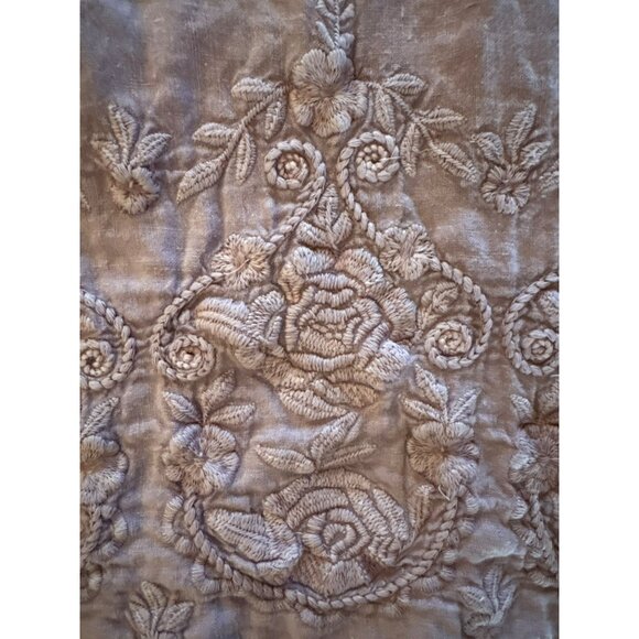 Coldwater Creek Embroidered Linen Tunic In Lavender Size PXL - Picture 7 of 9